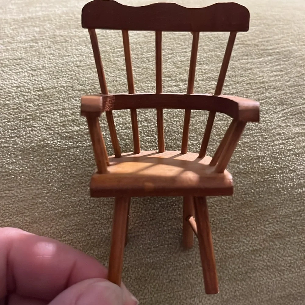 Vintage Shackman Doll House Miniature Chair Japan Windsor Captains Chair